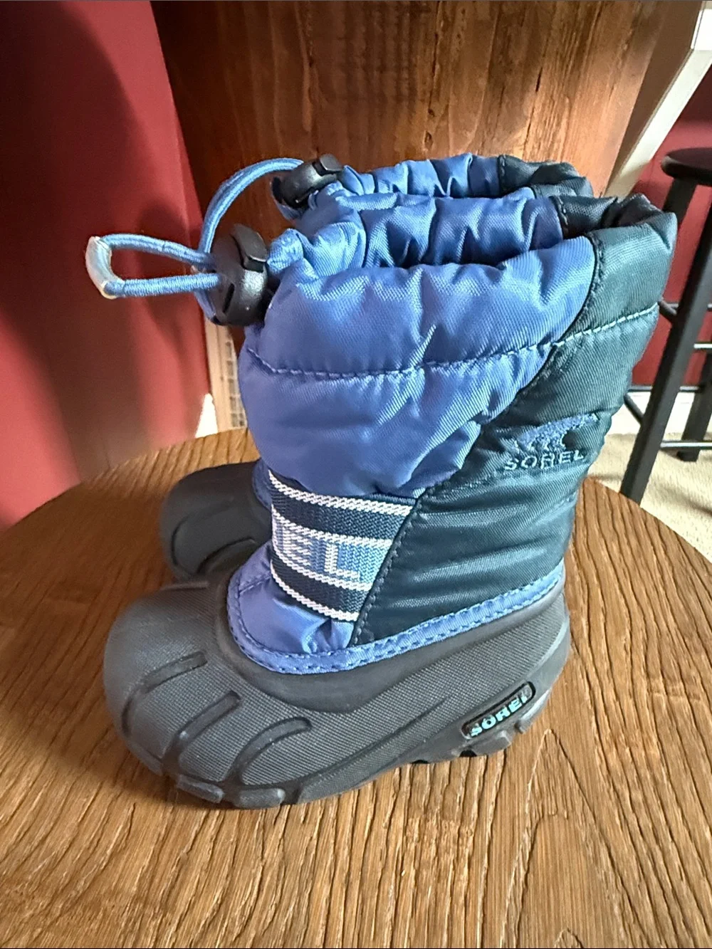 Sorel Kids Blue Pull-Cord  Snow Boots